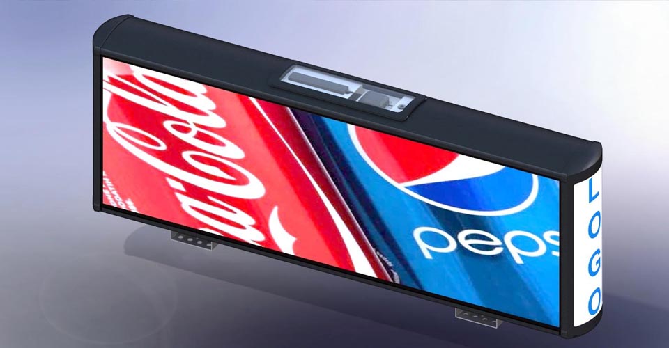 Car Rear Window LED Transparent Screen -- High Brightness