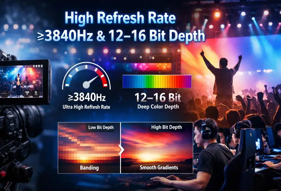 High refresh rate LED display