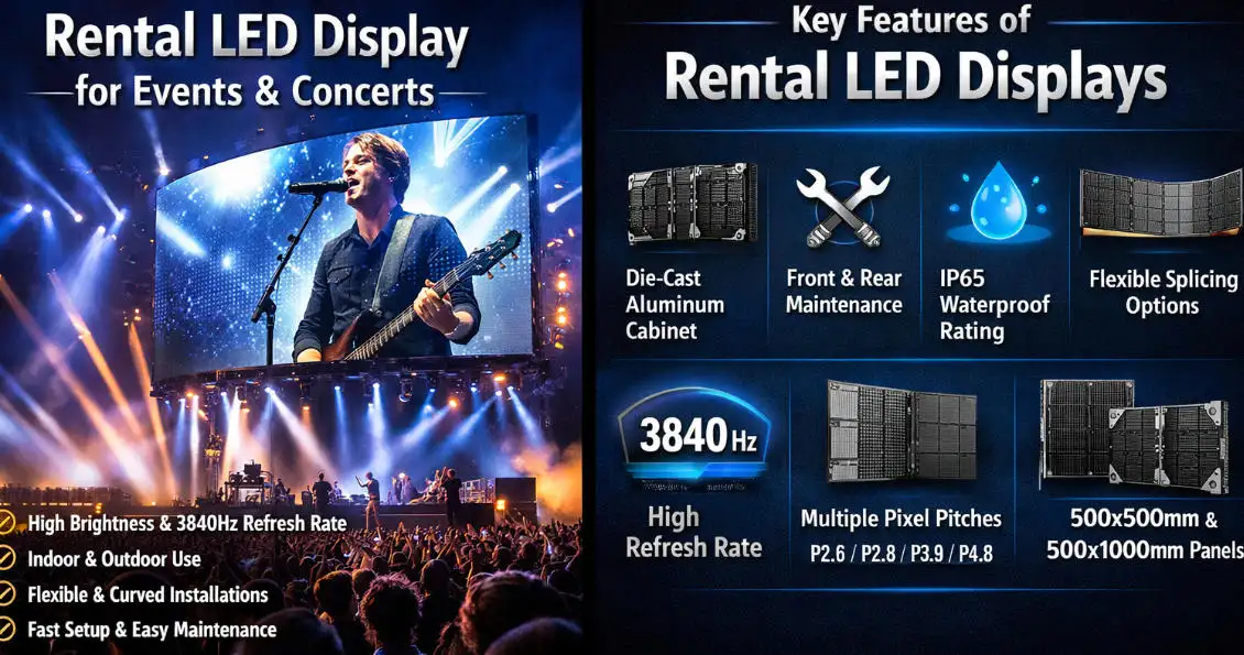 Display LED a noleggio per interni ed esterni